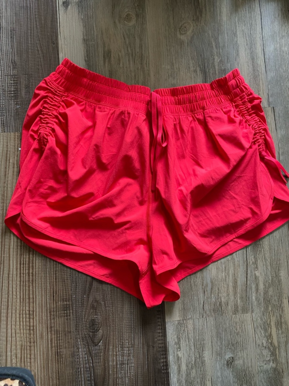 Lululemon Ruched Side Shorts - Red 2.5”